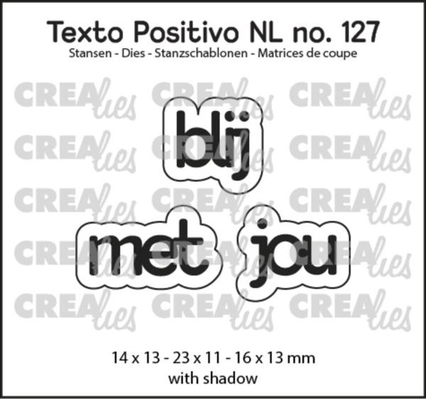 Crealies - Stanzschablone "Dutch Blij Met Jou" Texto Positivo Dies