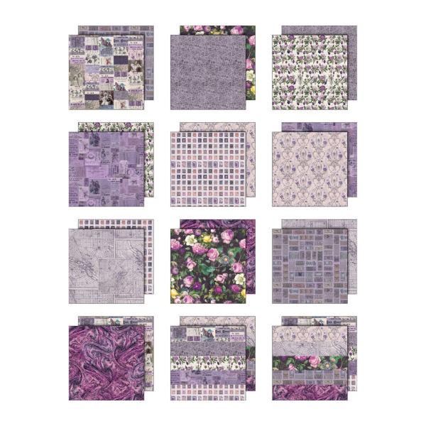 Idea-ology Palette Collection "Purple" Paper Pack 12 x 12 Inch - 12 Bogen 