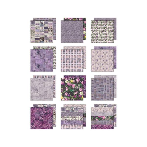 Idea-ology Palette Collection "Purple" Paper Pack 8 x 8 Inch - 12 Bogen 