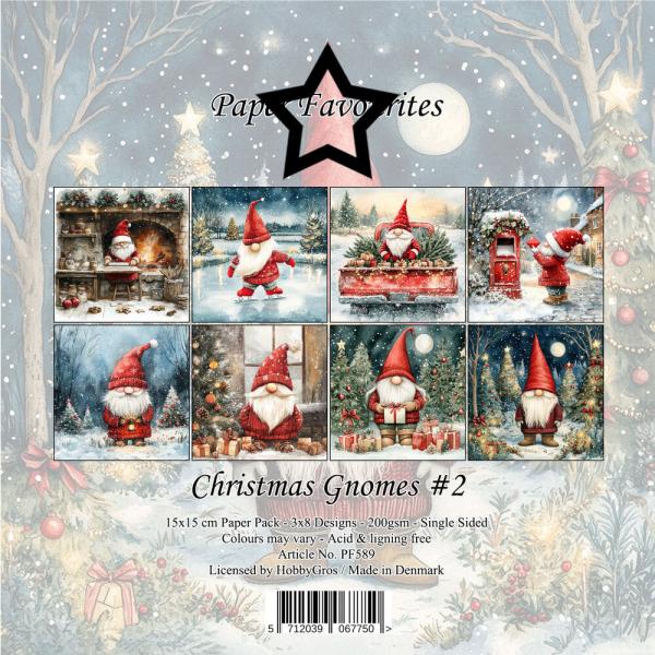 Paper Favourites - Designpapier "Christmas Gnomes #2" Paper Pack 6x6 Inch - 24 Bogen