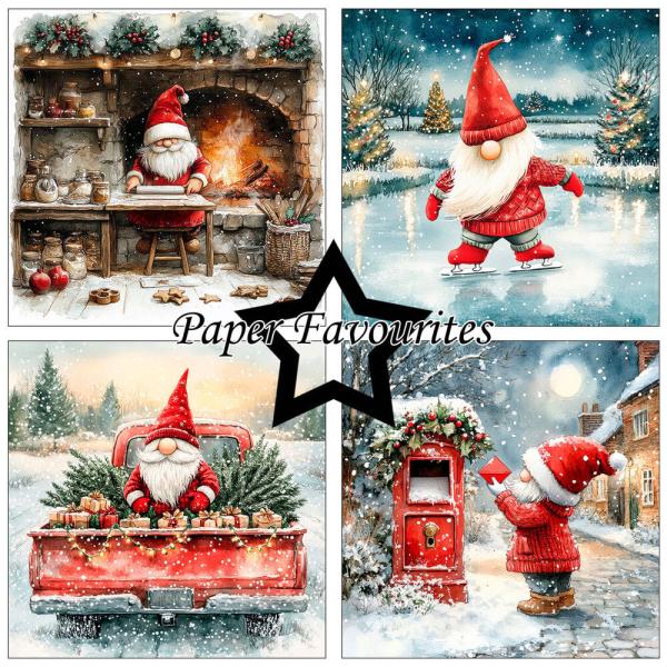 Paper Favourites - Designpapier "Christmas Gnomes #2" Paper Pack 6x6 Inch - 24 Bogen