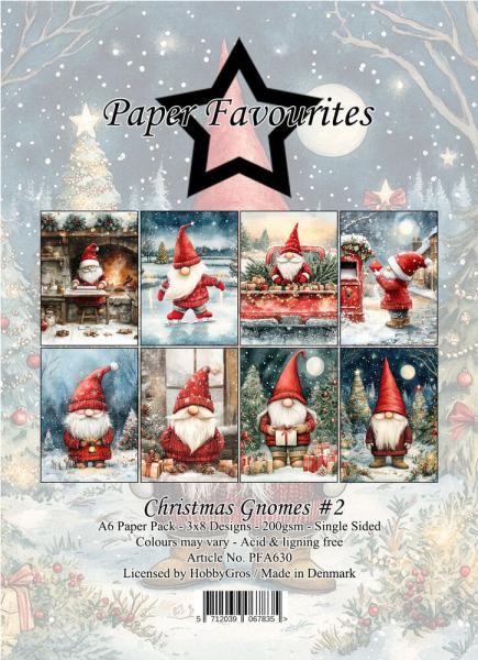 Paper Favourites - Designpapier "Christmas Gnomes #2" Paper Pack A6 - 24 Bogen