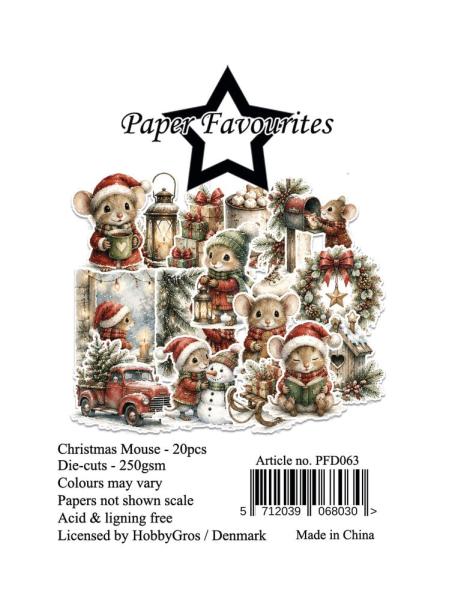 Paper Favourites - Stanzteile "Christmas Mouse" Die Cuts 