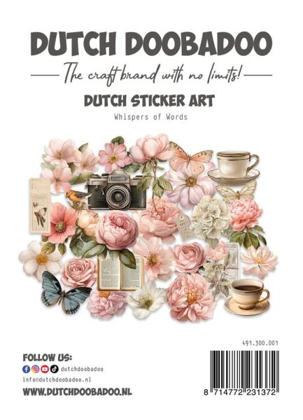 Dutch Doobadoo - Aufkleber "Whispers of Words" Sticker