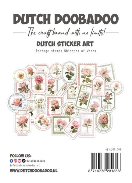 Dutch Doobadoo - Aufkleber "Whispers of Words Postage" Sticker