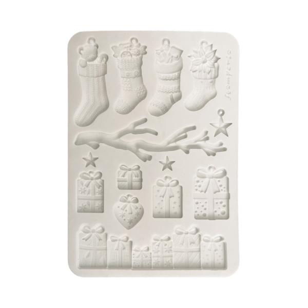 Stamperia - Gießform A5 "Christmas Socks and Presents" Soft Mould 