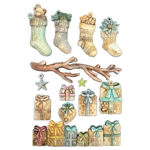 Stamperia - Gießform A5 "Christmas Socks and Presents" Soft Mould 