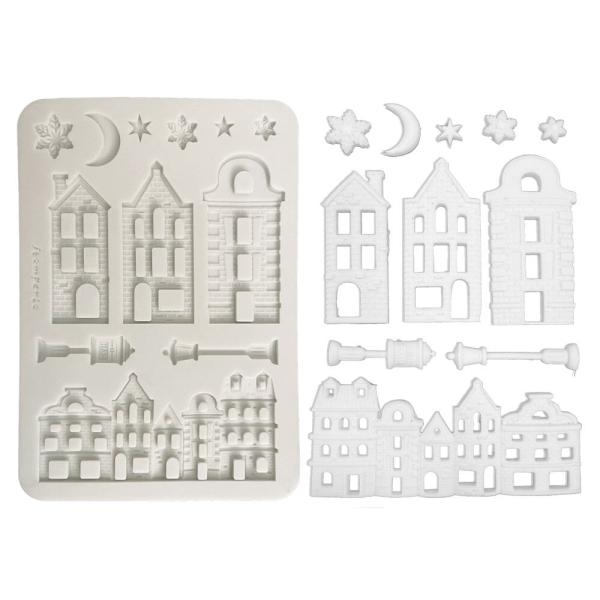 Stamperia - Gießform A5 "Christmas Village" Soft Mould 
