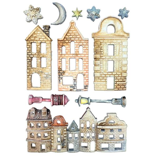 Stamperia - Gießform A5 "Christmas Village" Soft Mould 