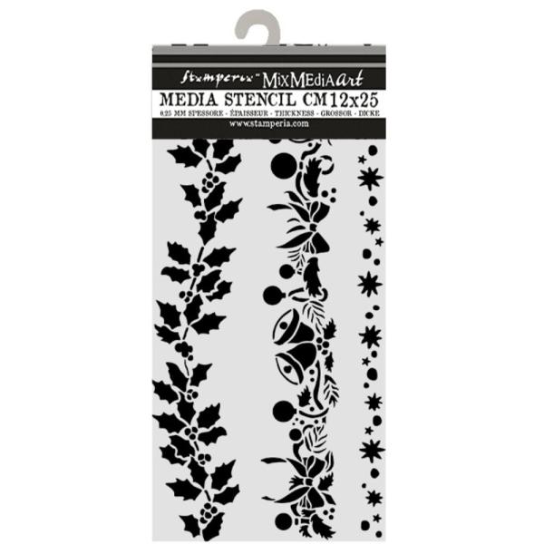 Stamperia - Schablone 12x25cm "Christmas Borders" Stencil
