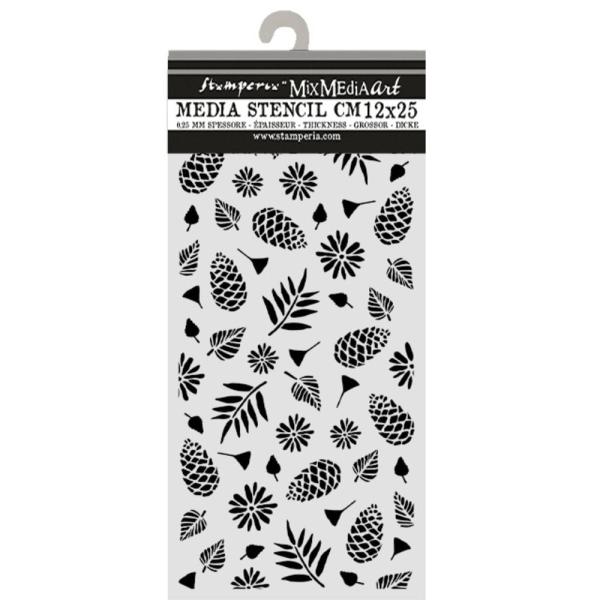Stamperia - Schablone 12x25cm "Christmas Pinecones Pattern" Stencil