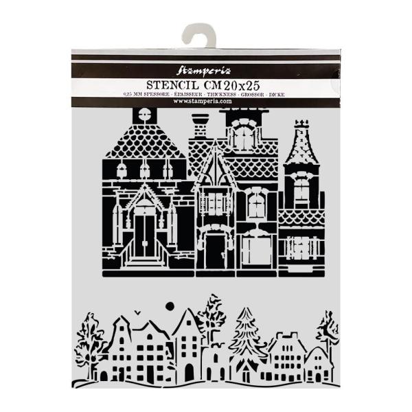 Stamperia - Schablone 20x25cm "Christmas House" Stencil