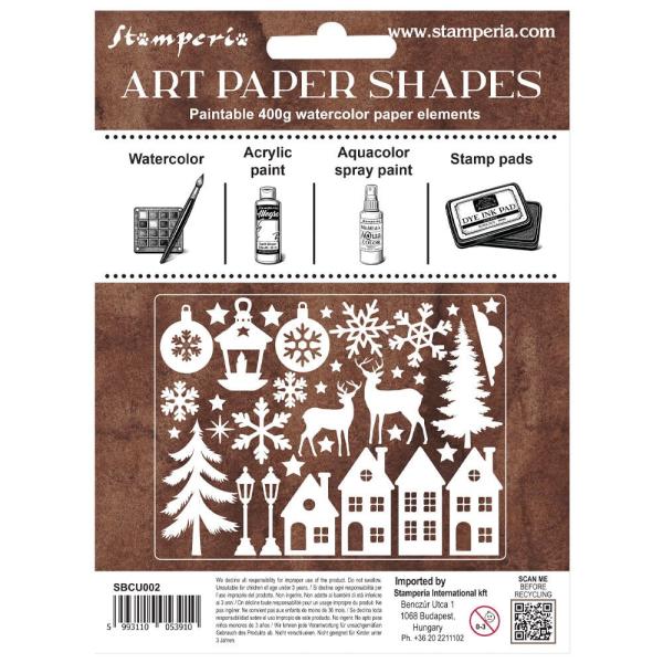 Stamperia - Stanzteile "Christmas" Paper Cut-outs 15 x 26 cm / 5.91 x 10.24 inch