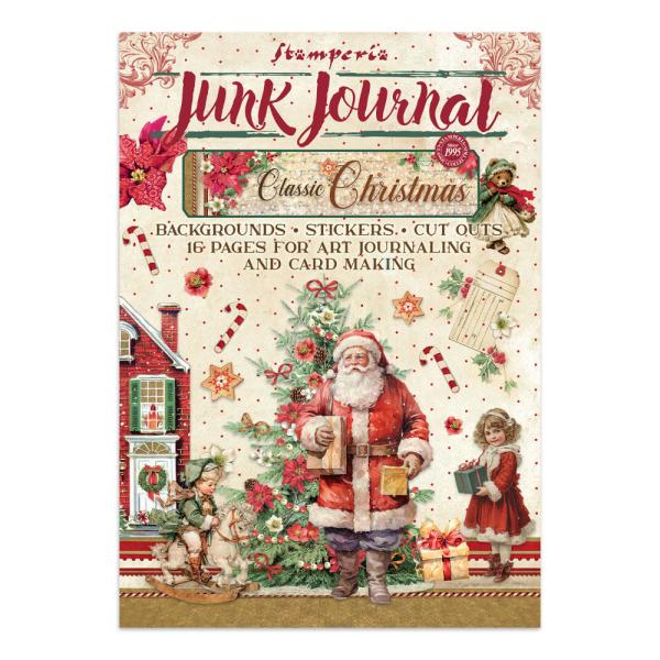 Stamperia - Papier, Aufkleber & Stanzteile "Classic Christmas" Junk Journal Backgrounds,Stickers,Cut-Outs