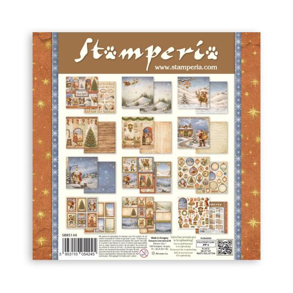 Stamperia - Designpapier "Silent Night" Paper Pack 8x8 Inch - 10 Bogen