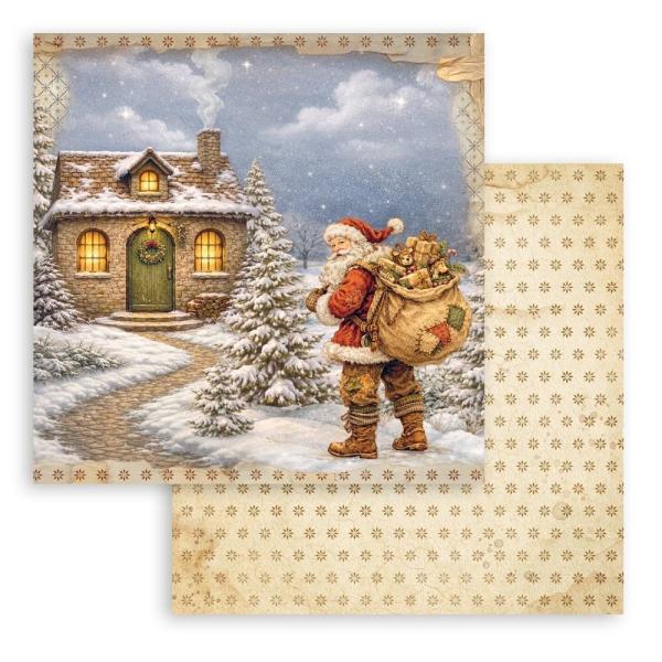 Stamperia - Designpapier "Silent Night" Paper Pack 8x8 Inch - 10 Bogen