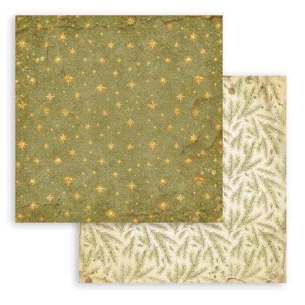 Stamperia - Designpapier "Silent Night Background Selection" Maxi Paper Pack 8x8 Inch - 10 Bogen