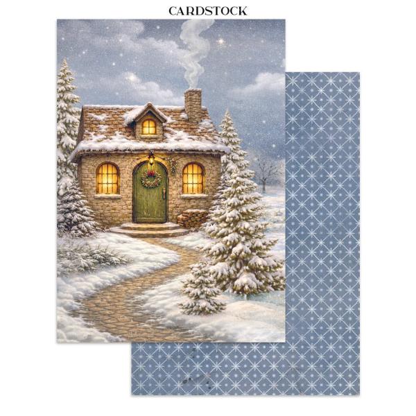 Stamperia - Papier, Aufkleber & Stanzteile "Silent Night" Junk Journal Backgrounds,Stickers,Cut-Outs