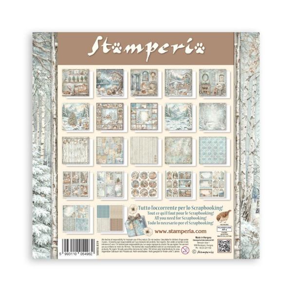 Stamperia - Designpapier "White Christmas by Cristina Radovan" Maxi Paper Pack 12x12 Inch - 22 Bogen