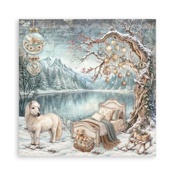 Stamperia - Designpapier "White Christmas by Cristina Radovan" Maxi Paper Pack 12x12 Inch - 22 Bogen