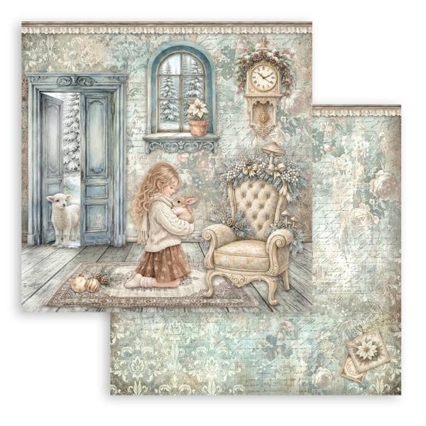 Stamperia - Designpapier "White Christmas by Cristina Radovan" Paper Pack 12x12 Inch - 10 Bogen