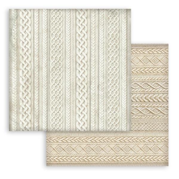 Stamperia - Designpapier "Knitted Patterns" Paper Pack 12x12 Inch - 10 Bogen