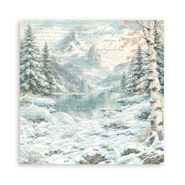 Stamperia - Designpapier "White Christmas by Cristina Radovan" Maxi Paper Pack 8x8 Inch - 22 Bogen
