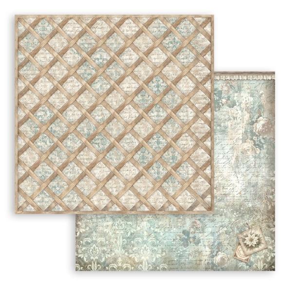 Stamperia - Designpapier "White Christmas Background Selection by Cristina Radovan" Maxi Paper Pack 8x8 Inch - 10 Bogen