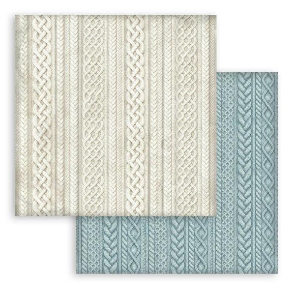 Stamperia - Designpapier "White Christmas Background Selection by Cristina Radovan" Maxi Paper Pack 8x8 Inch - 10 Bogen