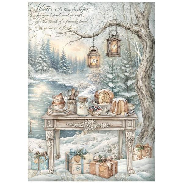 Stamperia - Decopatch Papier "White Christmas Selection by Cristina Radovan" Decoupage A4 - 6 Bogen  