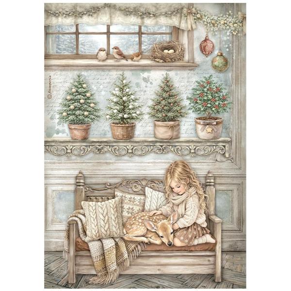 Stamperia - Decopatch Papier "White Christmas Selection by Cristina Radovan" Decoupage A4 - 6 Bogen  