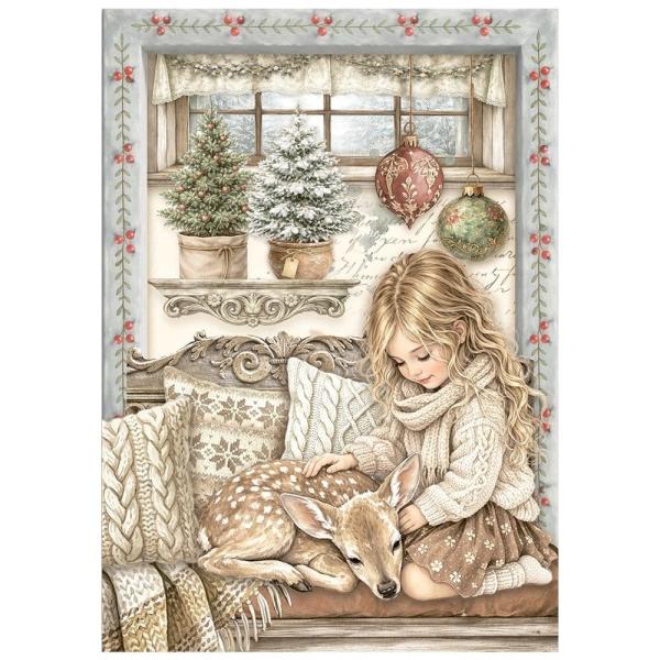 Stamperia - Decopatch Papier "White Christmas Selection by Cristina Radovan" Decoupage A6 - 8 Bogen  