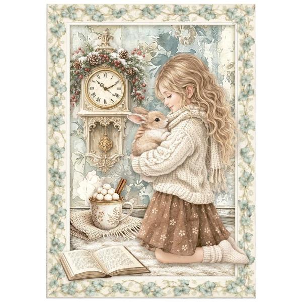 Stamperia - Decopatch Papier "White Christmas Selection by Cristina Radovan" Decoupage A6 - 8 Bogen  
