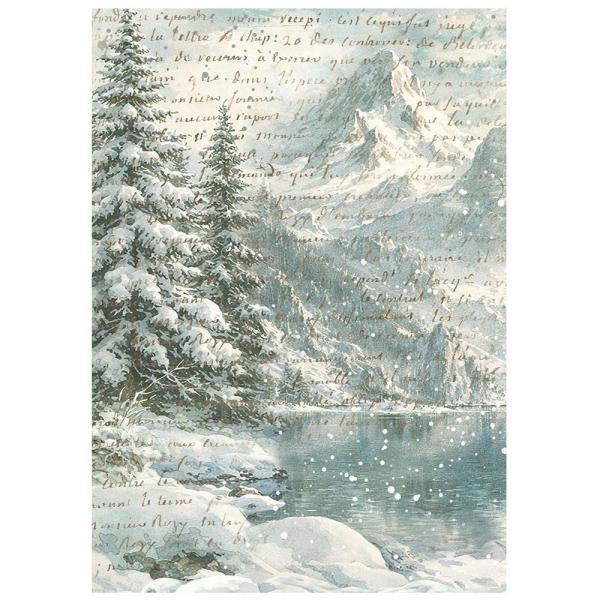 Stamperia - Decopatch Papier "White Christmas Backgrounds Selection by Cristina Radovan" Decoupage A6 - 8 Bogen  
