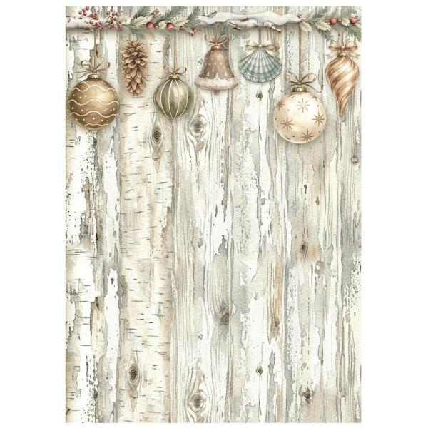 Stamperia - Decopatch Papier "White Christmas Backgrounds Selection by Cristina Radovan" Decoupage A6 - 8 Bogen  