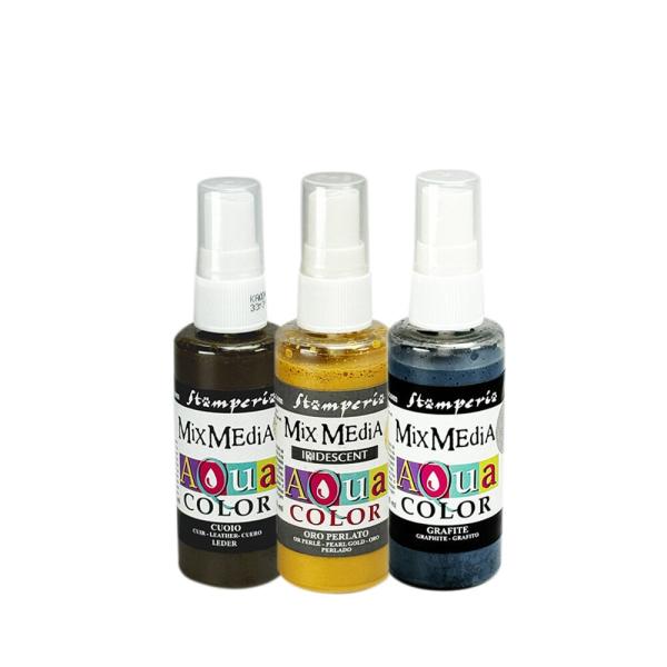 Stamperia - Aquarellfarbe "White Christmas by Cristina Radovan" Aquacolor Paint Kit 3x60ml
