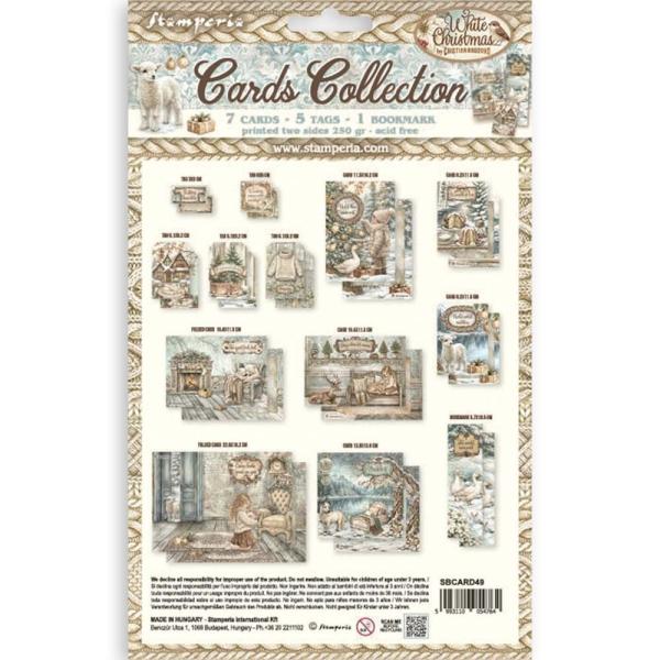 Stamperia - Stanzteile "White Christmas by Cristina Radovan" Cards Collection
