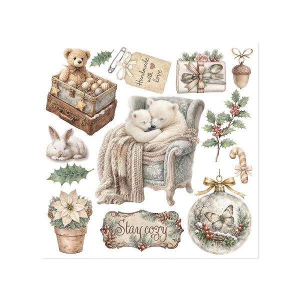 Stamperia - Transfer Aufkleber "White Christmas by Cristina Radovan" Rub-On Kit