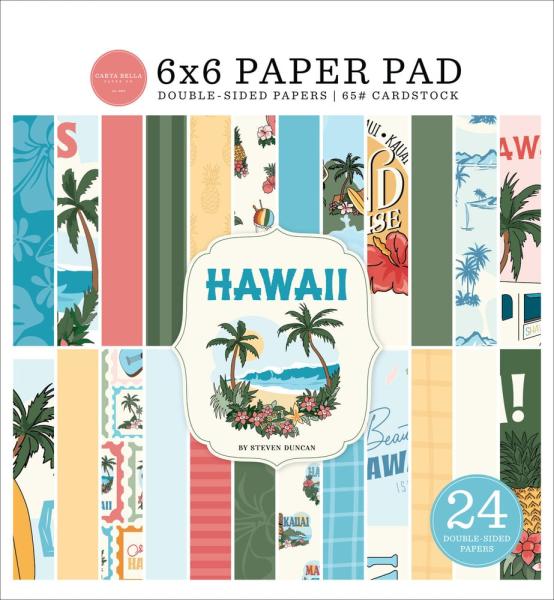 Carta Bella - Designpapier "Hawaii" Paper Pad 6x6 Inch - 24 Bogen
