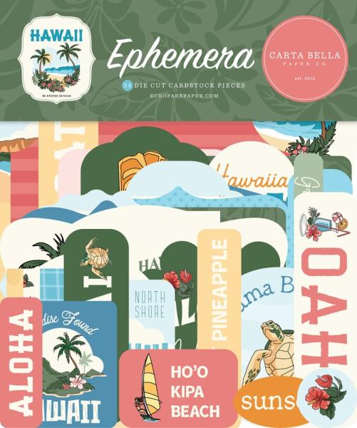 Carta Bella - Stanzteile "Hawaii" Ephemera