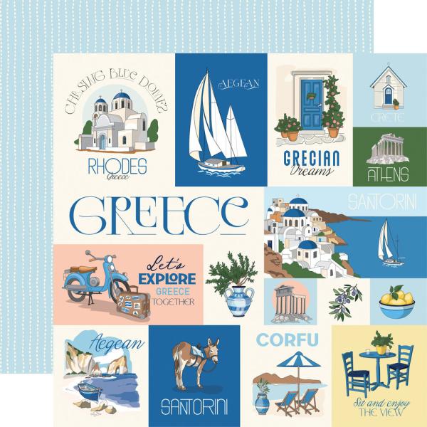 Carta Bella - Designpapier "Greece" Collection Kit 12x12 Inch - 12 Bogen  