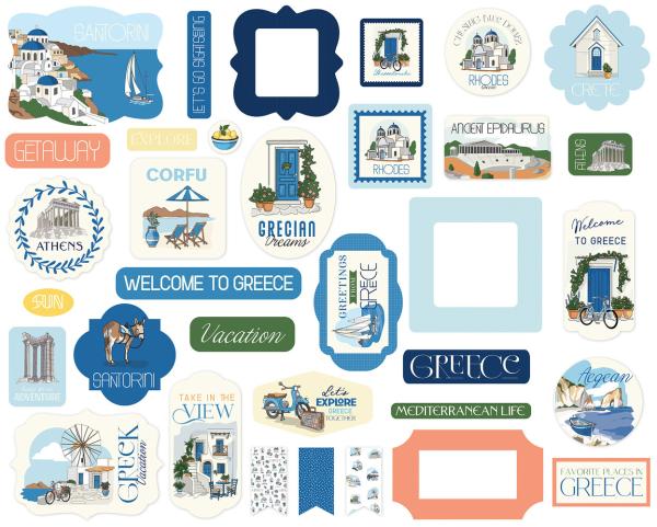 Carta Bella - Stanzteile "Greece" Ephemera