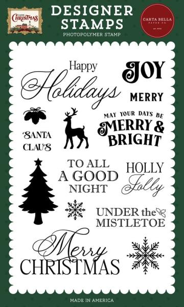 Carta Bella - Stempelset "Bella Classic Christmas Designer Stamp Set Christmas Sentiments" Clear Stamps