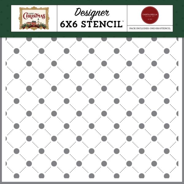Carta Bella - Schablone 6x6 Inch "Holiday Lattice" Stencil