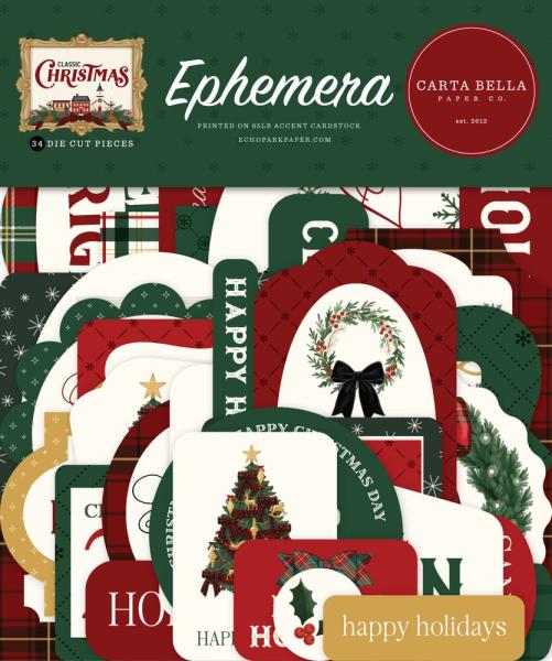 Carta Bella - Stanzteile "Classic Christmas" Ephemera