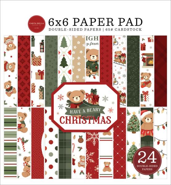 Carta Bella - Designpapier "Have A Beary Christmas" Paper Pad 6x6 Inch - 24 Bogen
