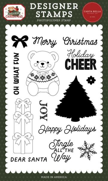 Carta Bella - Stempelset "Have A Beary Christmas - Holiday Cheer" Clear Stamps