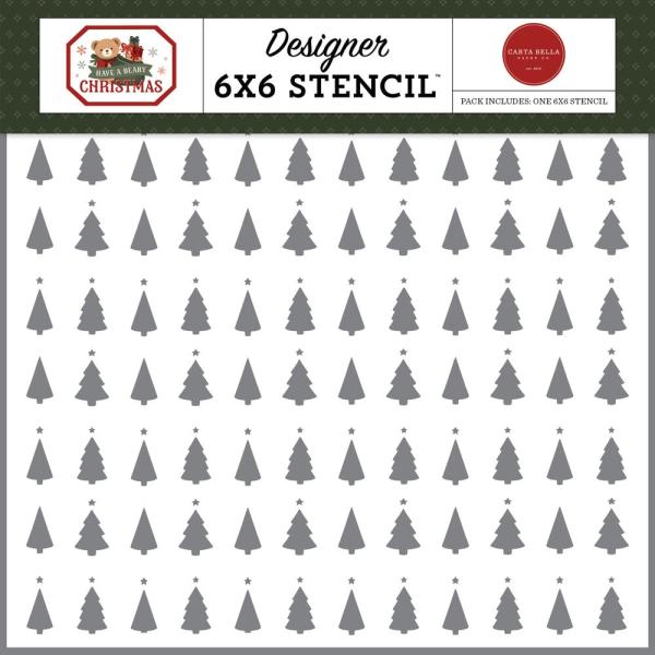 Carta Bella - Schablone 6x6 Inch "Trim The Trees" Stencil