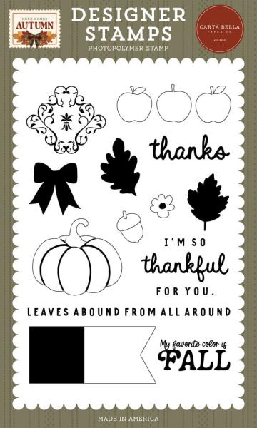 Carta Bella - Stempelset "Fall Day Damask" Clear Stamps