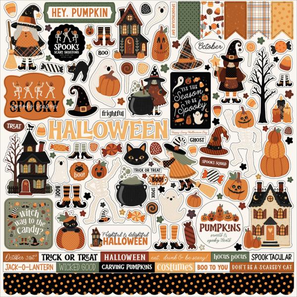 Carta Bella - Aufkleber "Handmade Halloween" Element Stickers 